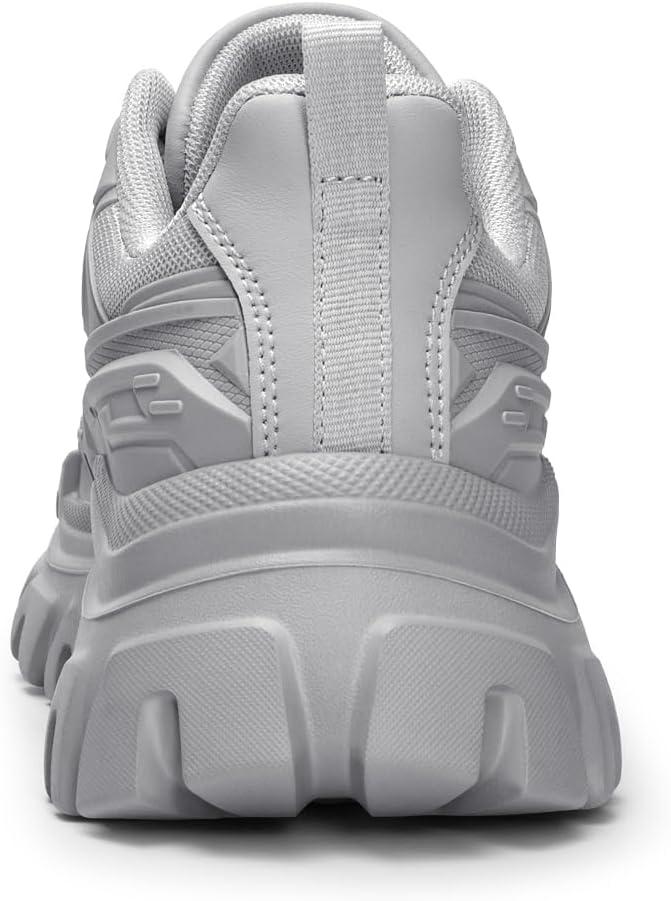 imageDREAM PAIRS Women Chunky Fashion Sneakers Platform Bold LaceUp Comfortable SneakersGreybold