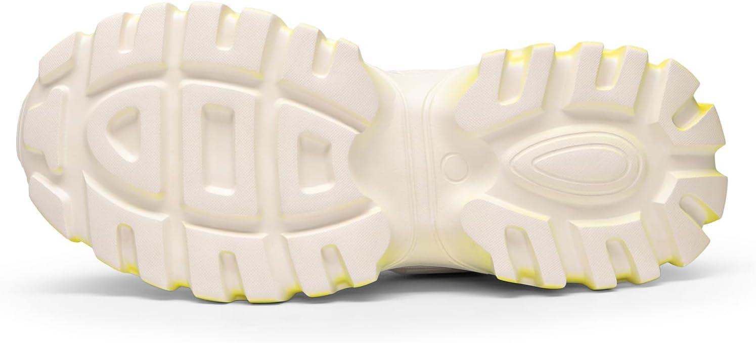 imageDREAM PAIRS Women Chunky Fashion Sneakers Platform Bold LaceUp Comfortable SneakersIvoryYellowbold