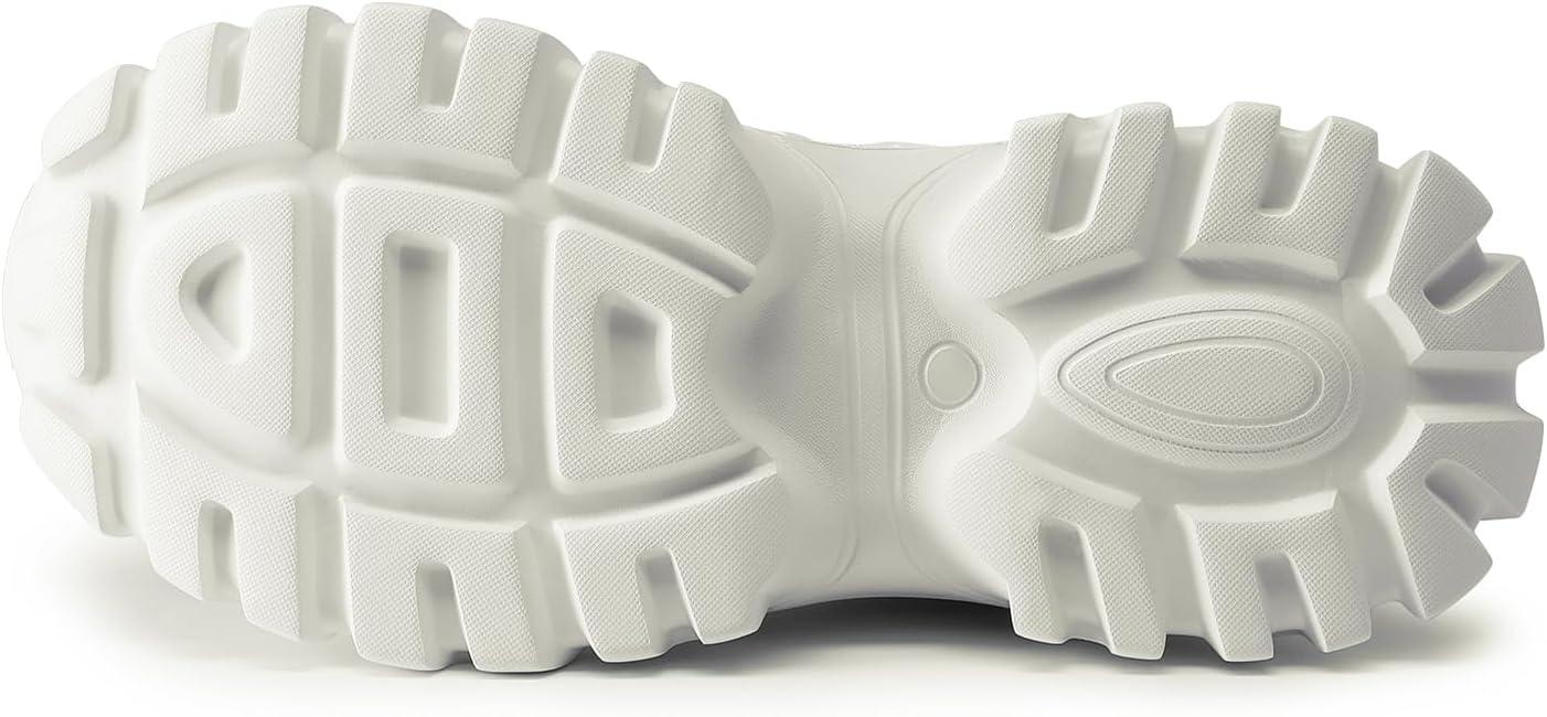 imageDREAM PAIRS Women Chunky Fashion Sneakers Platform Bold LaceUp Comfortable SneakersWhitebold