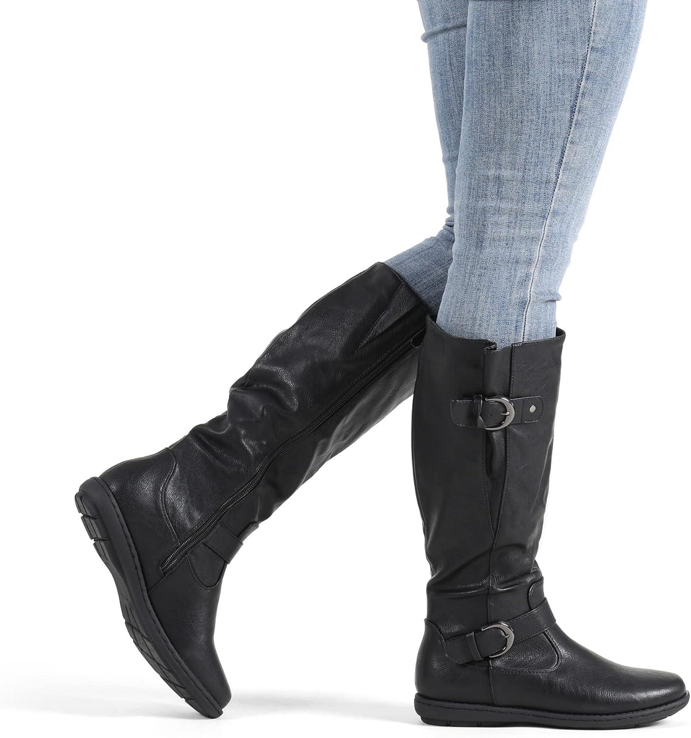imageDREAM PAIRS Womens Faux FurLined Knee High Winter Boots Fall Tall BootsClassic Black