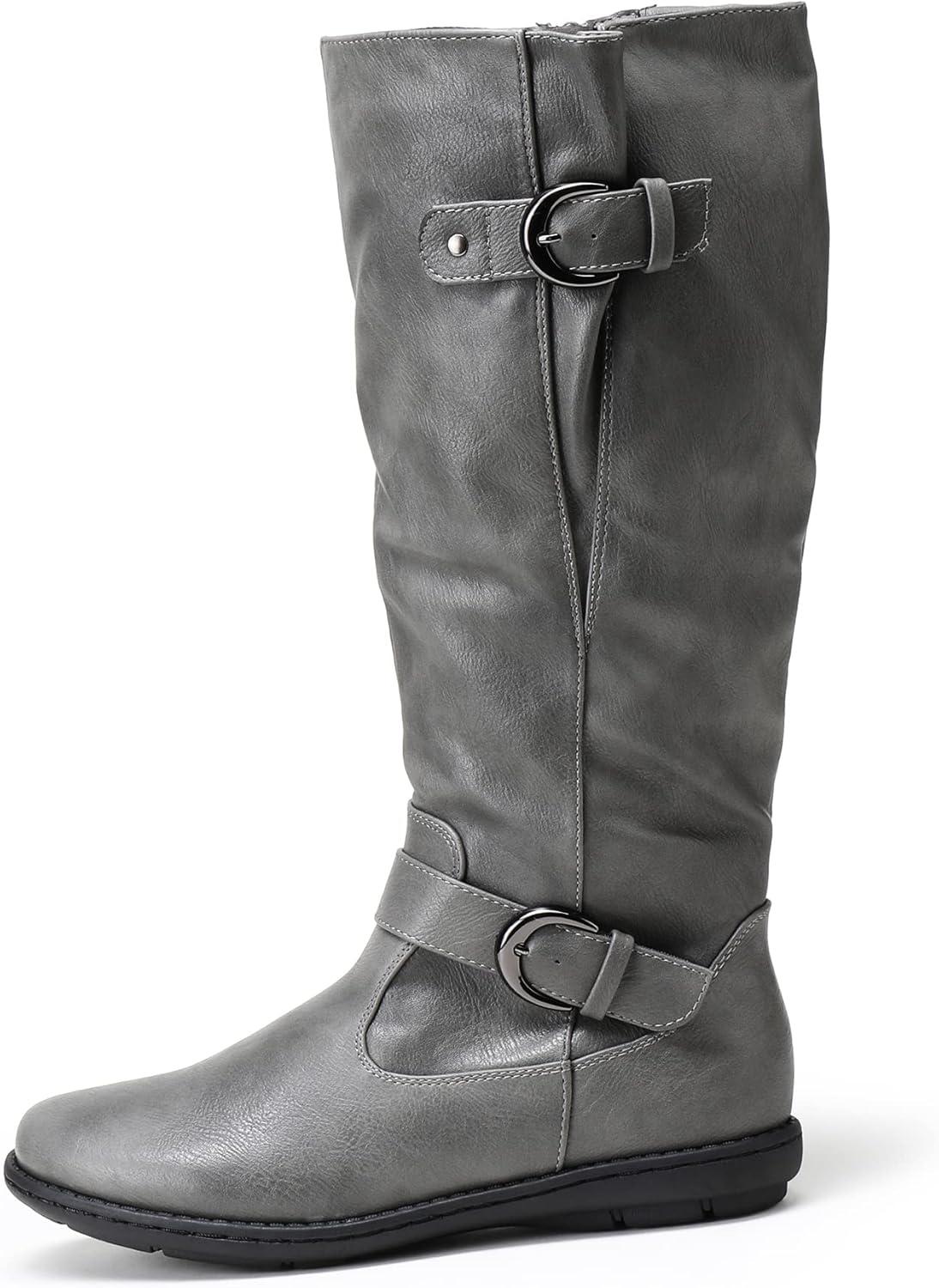 imageDREAM PAIRS Womens Faux FurLined Knee High Winter Boots Fall Tall BootsSummitwidecalfgrey