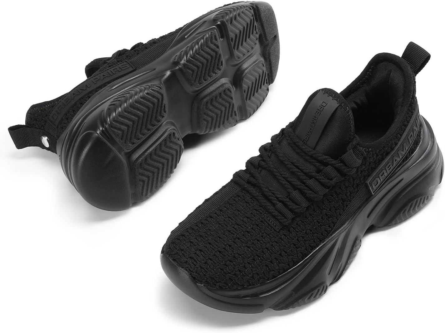 imageDREAM PAIRS Womens Platform Chunky Fashion Sneakers Slip on Walking Stylish Lightweight Classic Casual SneakerBlack