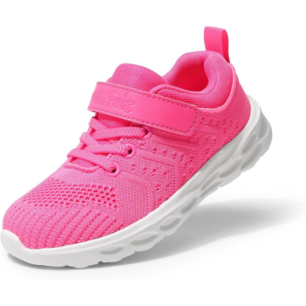 imageDREAM PAIRS Boys Girls Shoes Kids Tennis Footwear EZOns GoGetters Running Athletic School Sneakers for LittleBig KidHot Pink