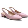 DREAM PAIRS Kitten Slingback Low Block Heels for Women Pointed Closed Toe Business Dress Shoes Wedding Party Comfortable Pumps Shoes(Light Pink)