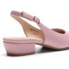 DREAM PAIRS Kitten Slingback Low Block Heels for Women Pointed Closed Toe Business Dress Shoes Wedding Party Comfortable Pumps Shoes(Light Pink)