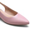 DREAM PAIRS Kitten Slingback Low Block Heels for Women Pointed Closed Toe Business Dress Shoes Wedding Party Comfortable Pumps Shoes(Light Pink)