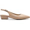 DREAM PAIRS Kitten Slingback Low Block Heels for Women Pointed Closed Toe Business Dress Shoes Wedding Party Comfortable Pumps Shoes(Nude)