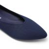 DREAM PAIRS Pointed Toe Flats for Women, Comfortable Dressy Knit Ballet Flats with Arch Support, Women’s Dress Shoes for Work Office Business Casual Travel(Navy)