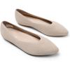 DREAM PAIRS Pointed Toe Flats for Women, Comfortable Dressy Knit Ballet Flats with Arch Support, Women’s Dress Shoes for Work Office Business Casual Travel(Nude)
