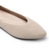 DREAM PAIRS Pointed Toe Flats for Women, Comfortable Dressy Knit Ballet Flats with Arch Support, Women’s Dress Shoes for Work Office Business Casual Travel(Nude)