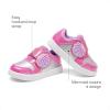 DREAM PAIRS Toddler Girls Sneakers Sparkly Shiny Lightweight Comfortable Hook and Loop Casual Walking Little Kids Shoes(Purple/Hot Pink)