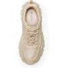 DREAM PAIRS Women Chunky Fashion Sneakers Platform Bold Lace-Up Comfortable Sneakers.(Apricot-bold)