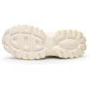DREAM PAIRS Women Chunky Fashion Sneakers Platform Bold Lace-Up Comfortable Sneakers.(Ivory/Yellow-bold)