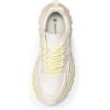 DREAM PAIRS Women Chunky Fashion Sneakers Platform Bold Lace-Up Comfortable Sneakers.(Ivory/Yellow-bold)