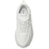 DREAM PAIRS Women Chunky Fashion Sneakers Platform Bold Lace-Up Comfortable Sneakers.(White-bold)