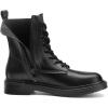 DREAM PAIRS Women Combat Boots Lace-up Low Heel Ankle Booties(Black-matte)