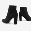 DREAM PAIRS Women’s Chunky Heel Ankle Booties Pointed Toe Short Boots(Black)