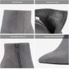 DREAM PAIRS Women’s Chunky Heel Ankle Booties Pointed Toe Short Boots(Light/Grey)