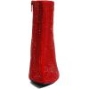 DREAM PAIRS Women’s Chunky Heel Ankle Booties Pointed Toe Short Boots(Red-rhinestone)