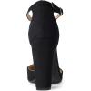 DREAM PAIRS Women’s Coco High Heels Chunky Block Pumps Pointed Closed Toe Ankle Strap Dress Shoes(Black/Suede)