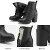 DREAM PAIRS Women’s Combat Ankle Boots Chunky Heel Lace up Fashion Heeled Booties(Black)