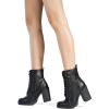 DREAM PAIRS Women’s Combat Ankle Boots Chunky Heel Lace up Fashion Heeled Booties(Black)