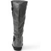 DREAM PAIRS Women’s Faux Fur-Lined Knee High Winter Boots Fall Tall Boots(Summit-wide-calf-grey)