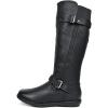 DREAM PAIRS Women’s Faux Fur-Lined Knee High Winter Boots Fall Tall Boots(Trace-black)
