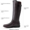 DREAM PAIRS Women’s Faux Fur-Lined Knee High Winter Boots Fall Tall Boots(Trace-wide-calf-brown)