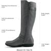 DREAM PAIRS Women’s Faux Fur-Lined Knee High Winter Boots Fall Tall Boots(Trace-wide-calf-grey)