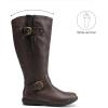 DREAM PAIRS Women’s Faux Fur-Lined Knee High Winter Boots Fall Tall Boots(Wide/Calf/Brown)