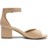 DREAM PAIRS Women’s Heeled Sandals, Chunky Heels, Open Toe Heels, Dressy Pumps Sandals(Beige)