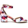 DREAM PAIRS Women’s Heeled Sandals, Chunky Heels, Open Toe Heels, Dressy Pumps Sandals(Floral)