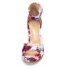 DREAM PAIRS Women’s Heeled Sandals, Chunky Heels, Open Toe Heels, Dressy Pumps Sandals(Floral)