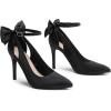 DREAM PAIRS Women’s High Heels Stiletto Strappy Pointed Toe Bow Dress Shoes Sexy Party Wedding Pumps(Black-satin)