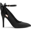 DREAM PAIRS Women’s High Heels Stiletto Strappy Pointed Toe Bow Dress Shoes Sexy Party Wedding Pumps(Black-satin)