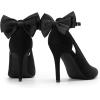 DREAM PAIRS Women’s High Heels Stiletto Strappy Pointed Toe Bow Dress Shoes Sexy Party Wedding Pumps(Black-suede)