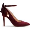 DREAM PAIRS Women’s High Heels Stiletto Strappy Pointed Toe Bow Dress Shoes Sexy Party Wedding Pumps(Burgundy Suede)