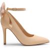 DREAM PAIRS Women’s High Heels Stiletto Strappy Pointed Toe Bow Dress Shoes Sexy Party Wedding Pumps(Nude-nubuck)