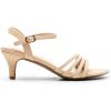 DREAM PAIRS Women’s Kitten Heels Open Round Toe Comfortable Strappy Heels for Dressy Wedding Party Evening Sandals(Nude-nubuck)