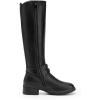 DREAM PAIRS Women’s Knee High Boots, Buckle Riding Boots(Black-u)