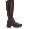 DREAM PAIRS Women’s Knee High Boots, Buckle Riding Boots(Brown)