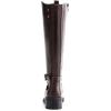 DREAM PAIRS Women’s Knee High Boots, Buckle Riding Boots(Brown-1)