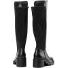 DREAM PAIRS Women’s Knee High Boots, Comfortable Platform Round Toe Stretch Boots for Women(Black)