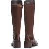 DREAM PAIRS Women’s Knee High Boots, Comfortable Platform Round Toe Stretch Boots for Women(Light Brown)