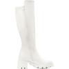 DREAM PAIRS Women’s Knee High Boots, Comfortable Platform Round Toe Stretch Boots for Women(White)