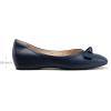 DREAM PAIRS Women’s Low Wedge Dressy Flats, Comfortable Square Toe Rhinestone Wedding Shoes(Navy)