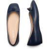 DREAM PAIRS Women’s Low Wedge Dressy Flats, Comfortable Square Toe Rhinestone Wedding Shoes(Navy)