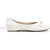DREAM PAIRS Women’s Low Wedge Dressy Flats, Comfortable Square Toe Rhinestone Wedding Shoes(White)