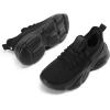DREAM PAIRS Women’s Platform Chunky Fashion Sneakers Slip on Walking Stylish Lightweight Classic Casual Sneaker(Black)